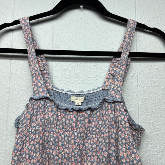 Sim & Sam Womens Babydoll Dress Medium Maxi Floral Cottagecore Fairy Romantic - Picture 3 of 16